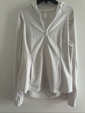 Yogalicious Light Gray Zip-Up Active Jacket